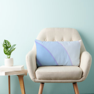 Swirl pattern Pastel Ombre Blue Lumbar Pillow