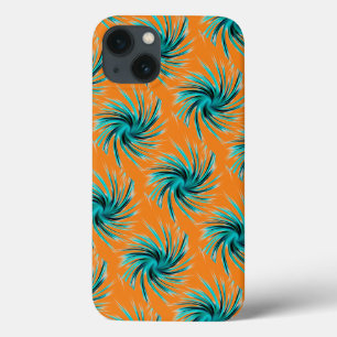 Swirl Pattern - Teal Green Blue Orange Yellow iPhone 13 Case