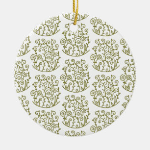 swirl patterned ceramic ornament