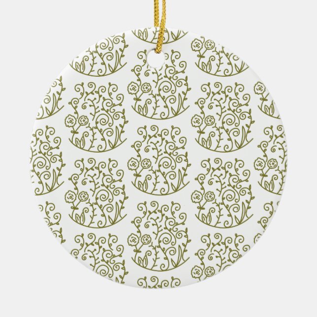 swirl patterned ceramic ornament (Front)