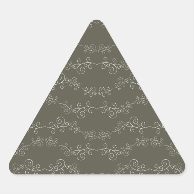 swirl patterned triangle sticker (Front)