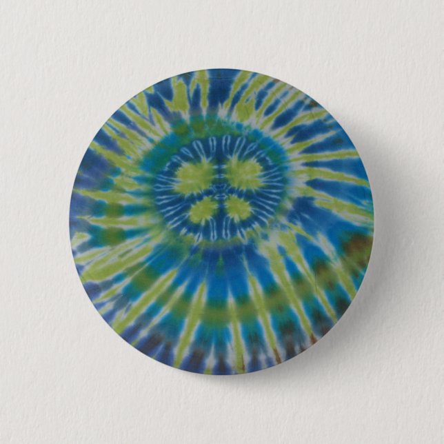 Swirl Peace Sign Button (Front)