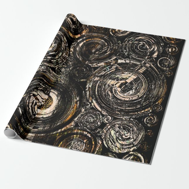 Swirl Punk Wrapping Paper (Unrolled)