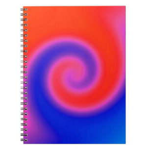 Swirl Red Blue Notebook