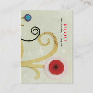 Swirl Red Poppy Business Card