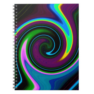 Swirl Retro Blue Notebook