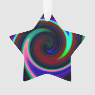 Swirl Retro Neon Ornament