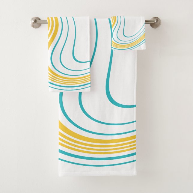 Swirl simple - Turquoise et jaune (En situation)