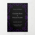 SWIRL TEMPLATE<br><div class="desc">Our beautiful swirl design lends a modern element to this purple and black gothic wedding collection.  Perfect for a dark themed wedding or Halloween affair.</div>