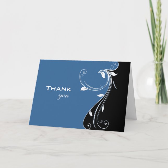 Swirl Thank You Card (Front)