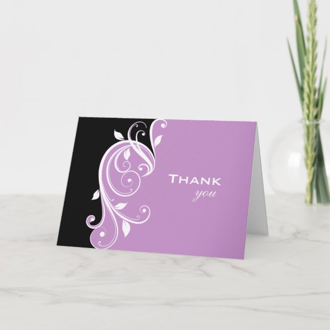 Swirl Thank You Card (Front)