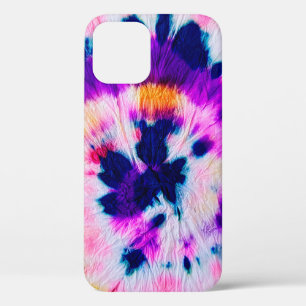 Swirl Tie Dye. Rainbow Fabric Tie Dye. Boho Fashio iPhone 12 Case