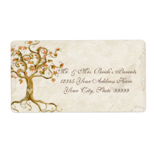 Swirl Tree Roots Antiqued Parchment Wedding