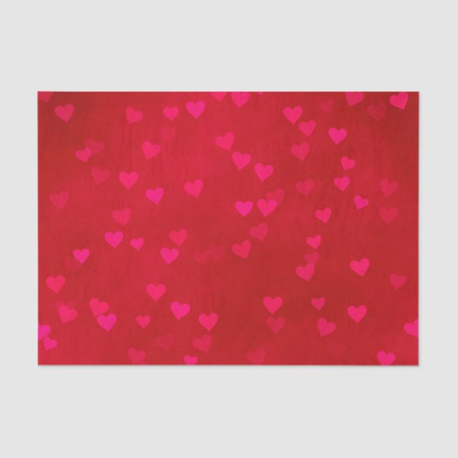 Swirled and Scattered Hearts Tissue Paper (Front)