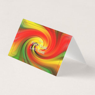 Swirled Folded Card for wedding party table number