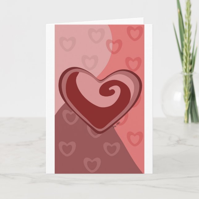Swirled Heart Holiday Card (Front)