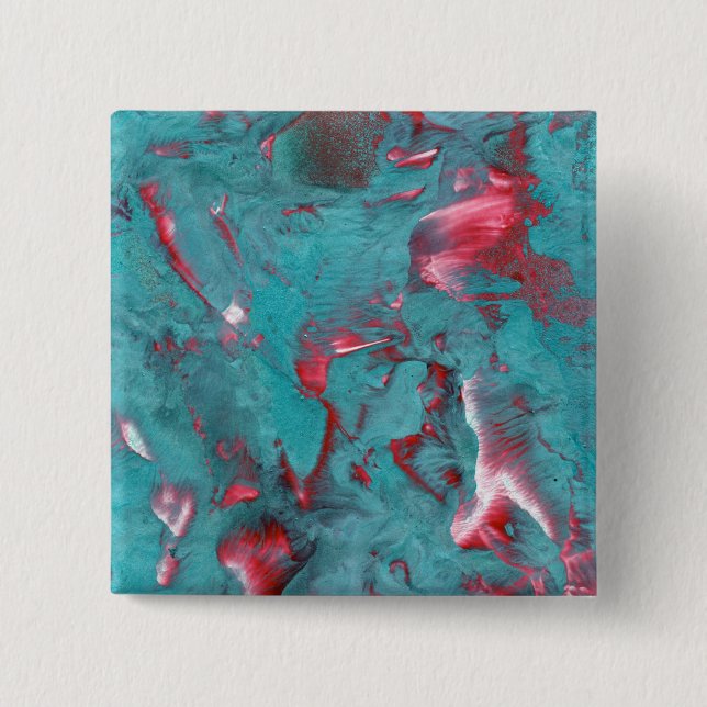 Swirled Marble Rock 2 Inch Square Button (Front)