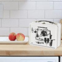 Swirled Music Staff and Musical Instruments