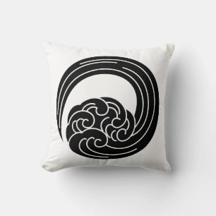 Swirled waves throw pillow