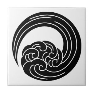 Swirled waves tile