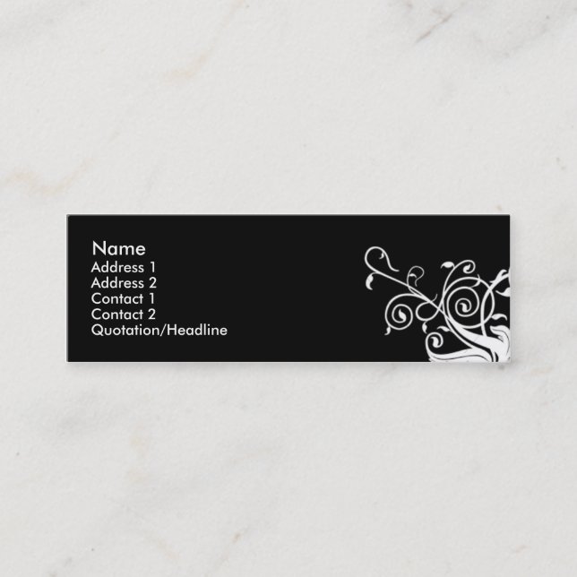 Swirlies Mini Business Card (Front)
