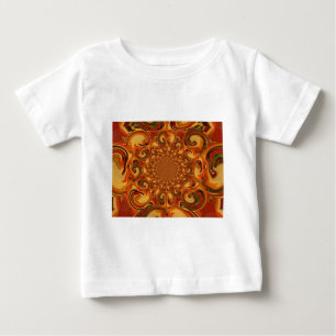 Swirling Abstract orange, brown, and green tones Baby T-Shirt