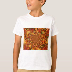Swirling Abstract orange, brown, and green tones T-Shirt