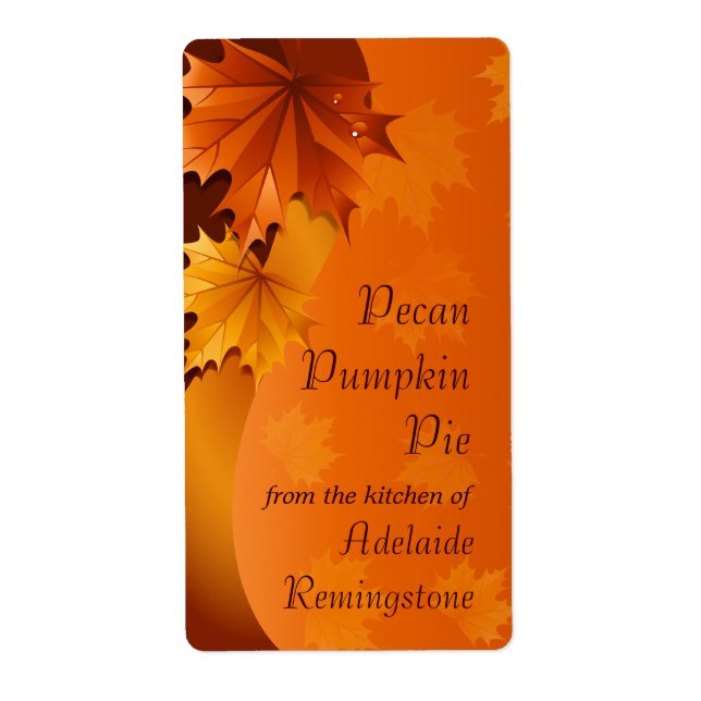 Swirling Automne Feuilles Thanksgiving Cuisine (Devant)