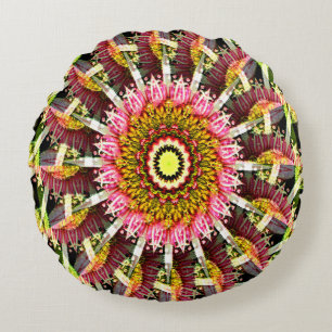 Swirling Blooms..... Round Pillow