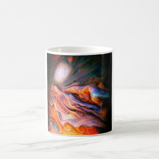 Swirling Clouds Jupiter North Temperate Belt Coffee Mug (Center)