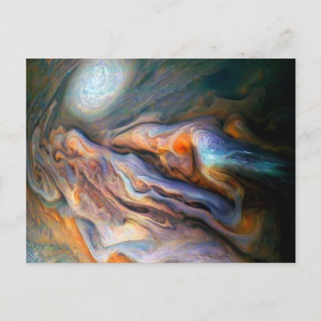 Swirling Clouds Jupiter North Temperate Belt Postcard (Front)