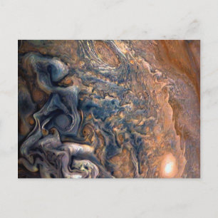 Swirling Clouds of Planet Jupiter Close Up Postcard