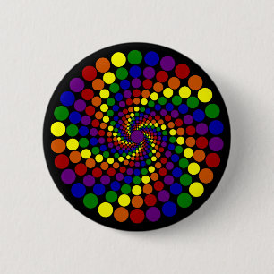 Swirling Colour Wheel 2 Inch Round Button