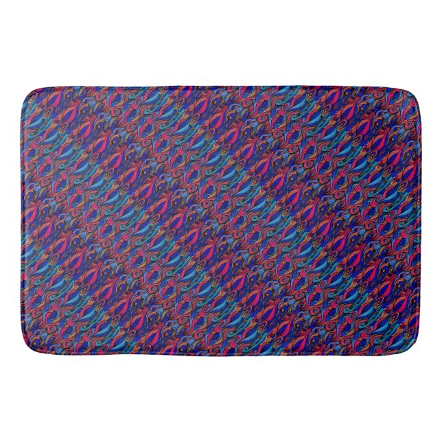 Swirling colours – dynamism for your home  bath mat (Front)