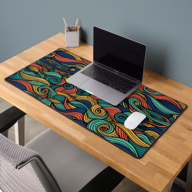 Swirling colours – dynamism for your home  desk mat (Office 2)