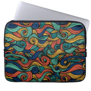 Swirling colours – dynamism for your home  laptop sleeve