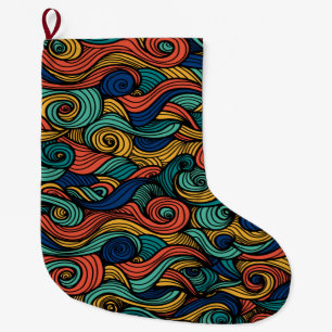 Swirling colours – dynamism for your home large christmas stocking