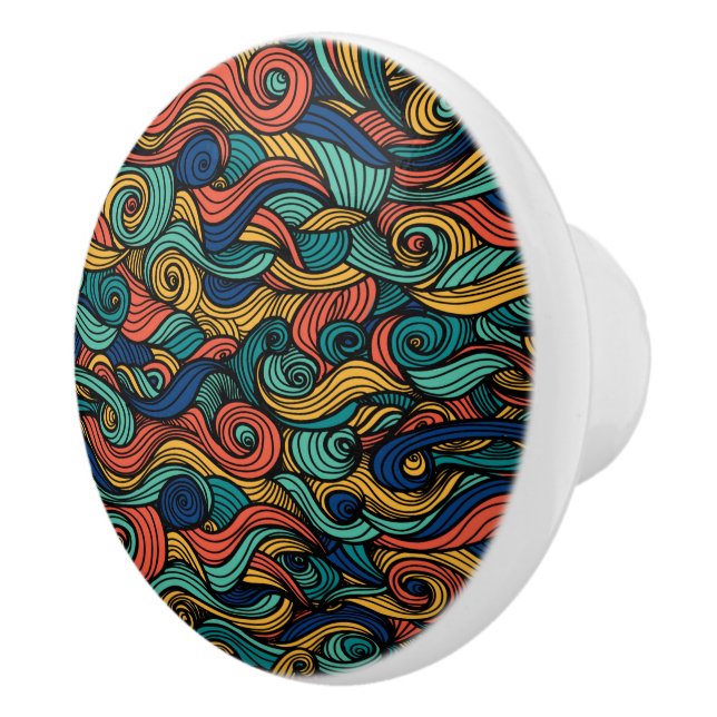 Swirling colours – dynamism for your Style  Ceramic Knob (Right)