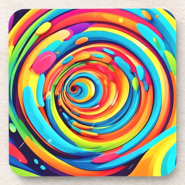 Swirling Colours in Psychedelic Tunnel Coaster (Front)