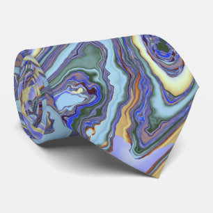 Swirling Currents Fractal Tie