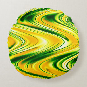 Swirling Daffodils...... Round Pillow