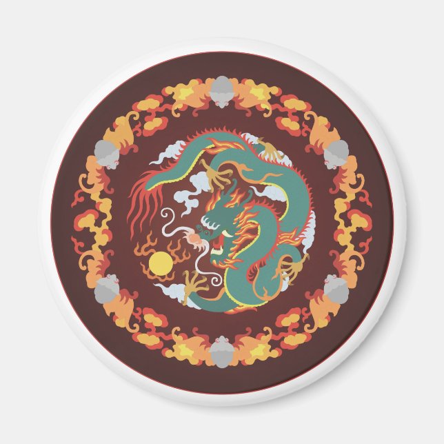 Swirling Dragon Magnet (Front)
