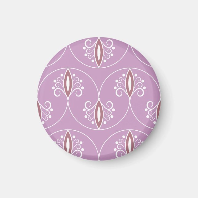 Swirling Elegance: Vintage Geometric Magnet (Front)