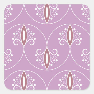 Swirling Elegance: Vintage Geometric Square Sticker