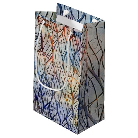 Swirling Embossed Lines Small Gift Bag
