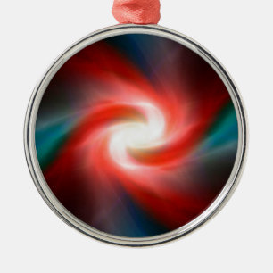 Swirling explosion metal ornament