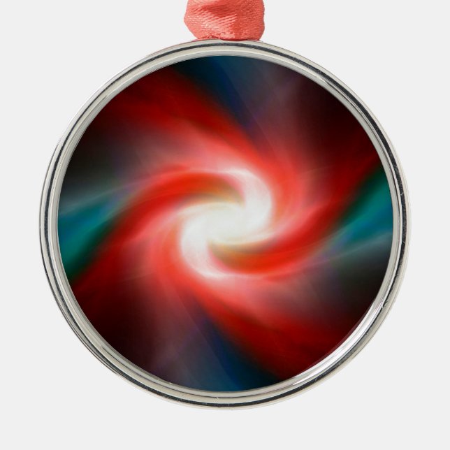 Swirling explosion metal ornament (Front)