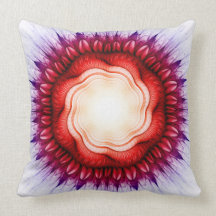 Swirling floral red ornament