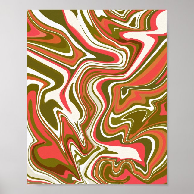 Swirling Flow – A Mesmerizing Abstract Art Poster (Front)