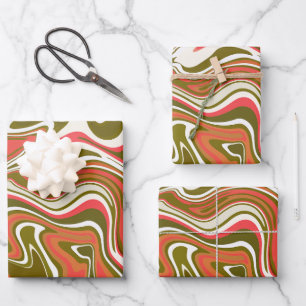 Swirling Flow – A Mesmerizing Abstract Art Wrapping Paper Sheet